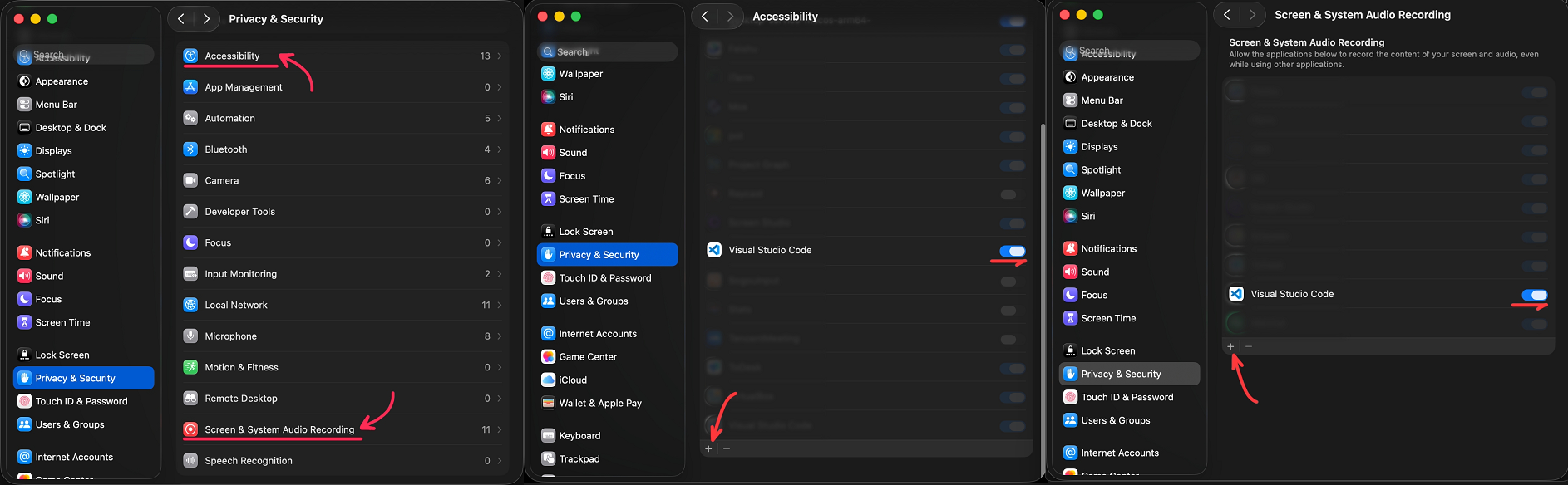 MacOS screen recording setup